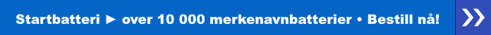 Startbatteri - over 10 000 merkenavnbatterier - bestill nå